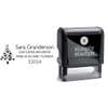 Dotted Rectangle Christmas Tree Address Stamp Body and Design