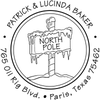 North Pole Return Address Stamp