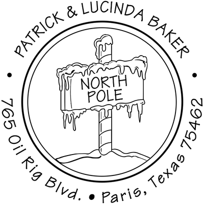 North Pole Return Address Stamp - alternate view