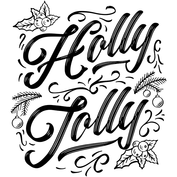 Holly Jolly 2x2 Craft Stamp