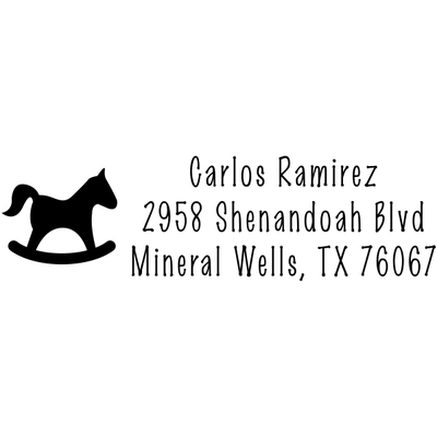 Rocking Horse Address Stamp