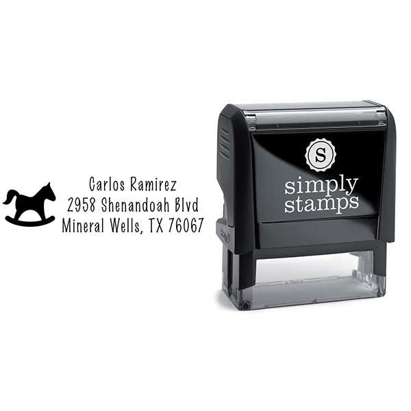 Rocking Horse Address Stamp Body and Design