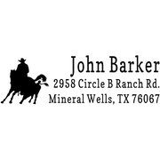 Roping Cowboy Address Stamp