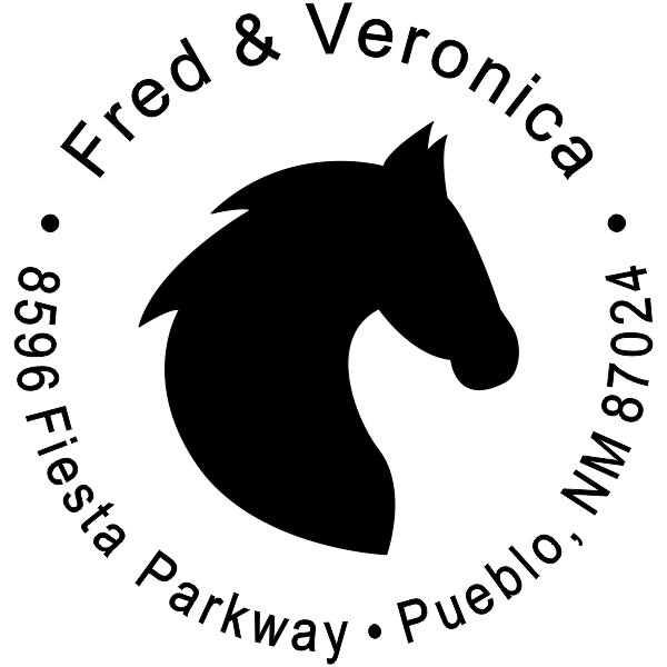 Solid Horse Head Custom Return Address Stamp