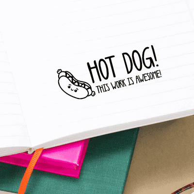 Hot Dog Teacher Stamp - alternate view