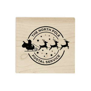 North Pole Postal Service 1.5" Holiday Craft Stamp