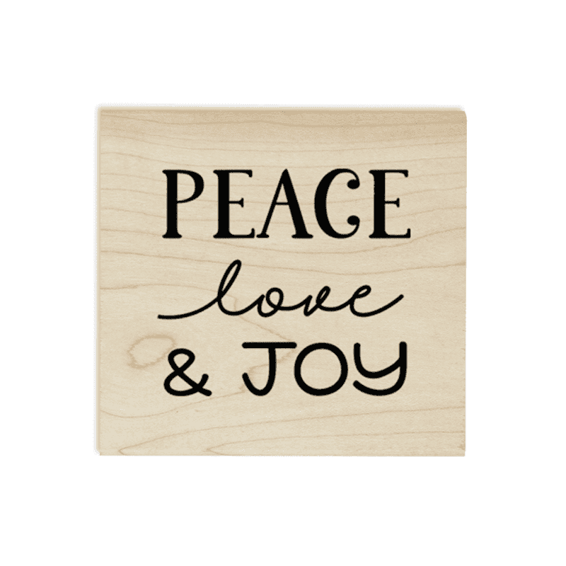 Peace Love Joy 1.5" Holiday Craft Stamp