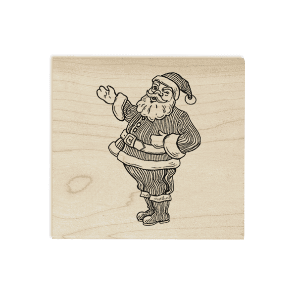Santa Illustration 1.5" Holiday Craft Stamp