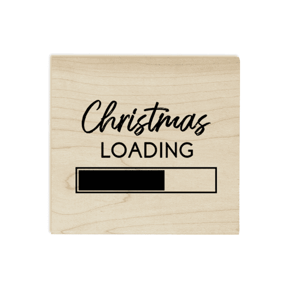 Christmas Loading 1.5" Holiday Craft Stamp