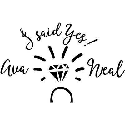 I Said Yes Custom Craft Stamp