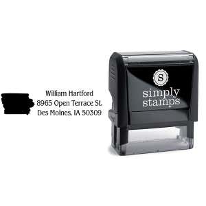 Iowa Return Address Stamp Body and Design