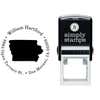 Iowa Round Address Stamp Body and Design