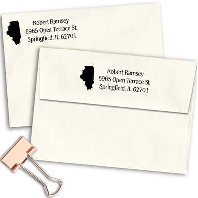 Illinois Return Address Stamp - alternate view