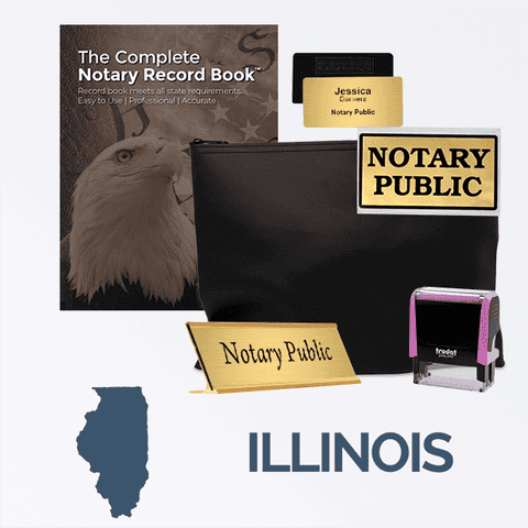 Illinois Pink Deluxe Notary Kit