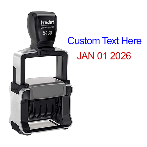 Trodat Professional Top Line Custom Text Date Stamp