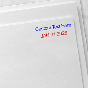 Trodat Professional Top Line Custom Text Dater Stamp Imprint Example