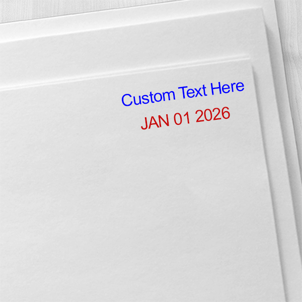 Trodat Professional Top Line Custom Text Dater Stamp Imprint Example