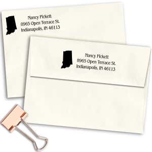Indiana Return Address Stamp Imprint Example