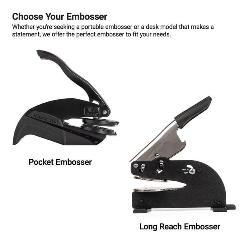 The pocket embosser vs the long reach embosser