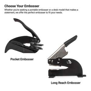 The pocket embosser vs the long reach embosser