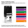 Self inking stamp ink color options 