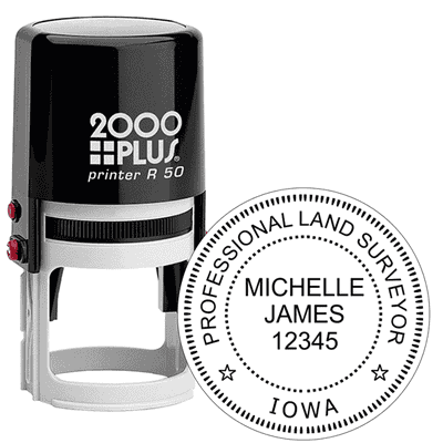 State of Iowa Land Surveyor Stamp Seal
