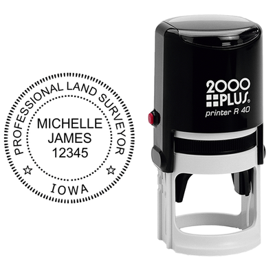 Iowa Land Surveyor Stamp Seal - alternate view