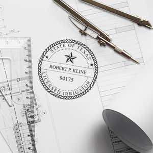 Example of the impression left with the State of Texas Irrigator Seal