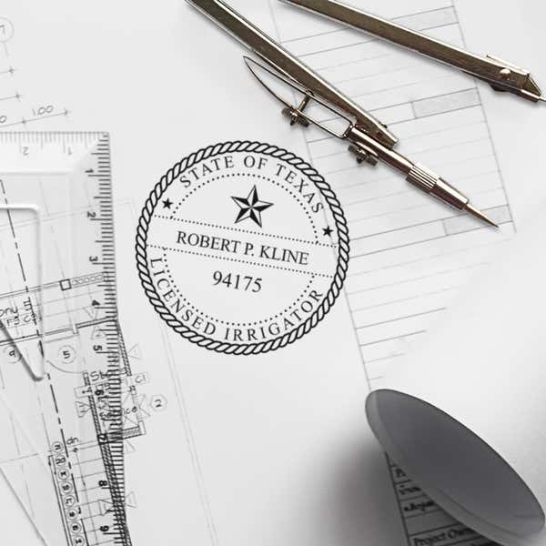 Example of the impression left with the State of Texas Irrigator Seal