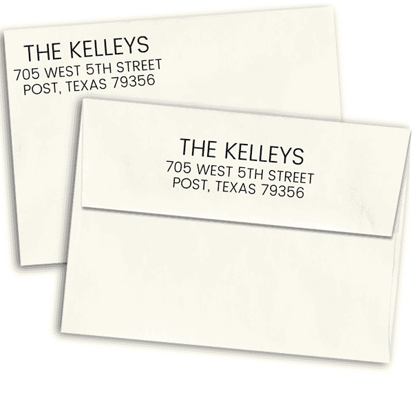 Kelley Custom 3 Line Address Stamp