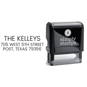 Kelley Custom 3 Line Address Stamp