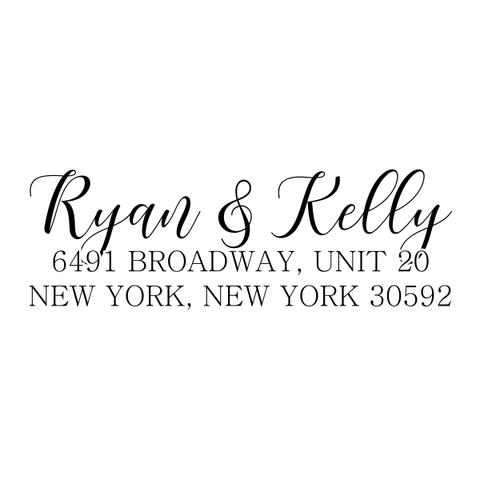 Kelly Script Address Stamp