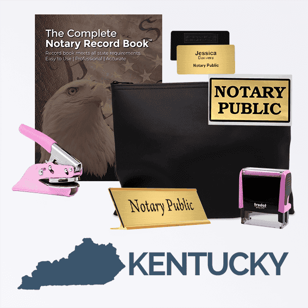 Kentucky Pink Deluxe Notary Kit