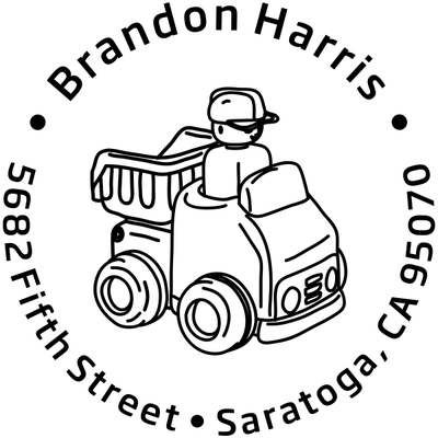 Dump Truck Return Address Stamp