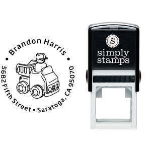 Dump Truck Return Address Stamp Body and Design