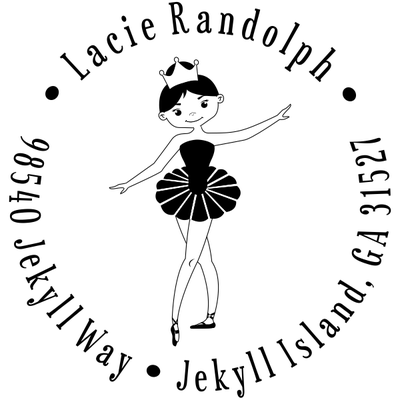 Ballerina Return Address Stamp