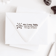 Rustic Arrow Mr. and Mrs. Address Stamp