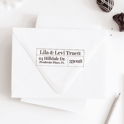 Minimalist Wedding Address Stamp