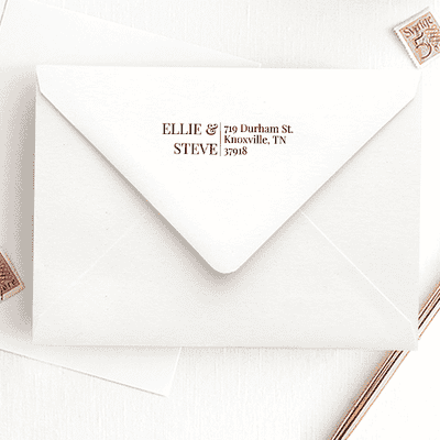 Modern His and Hers Address Stamp