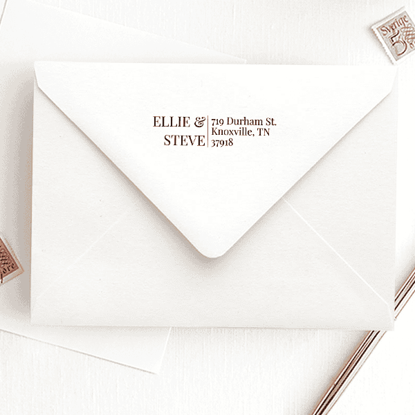 Modern His and Hers Address Stamp