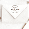 Future Mr. and Mrs. Bold Round Address Stamp