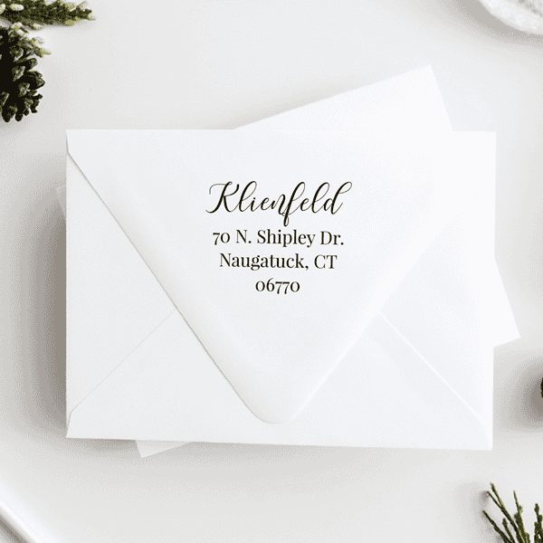 Klienfeld Script Return Address Stamp