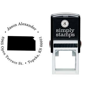 Kansas Round Address Stamp Body and Design