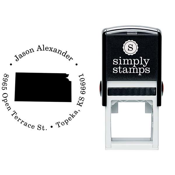 Kansas Round Address Stamp Body and Design
