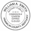 Kentucky Notary Pink Stamp - Round Imprint