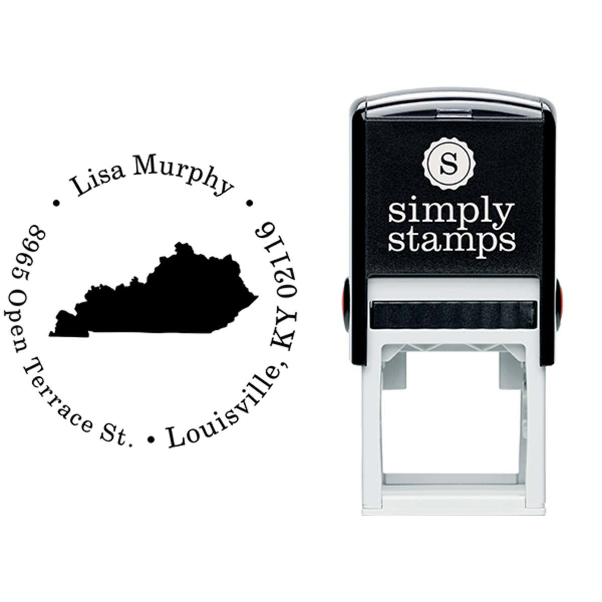 Kentucky Round Address Stamp Body and Design