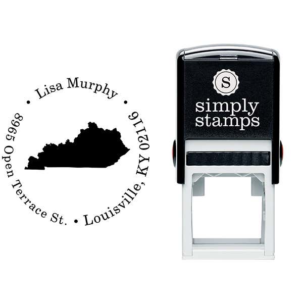 Kentucky Round Address Stamp Body and Design