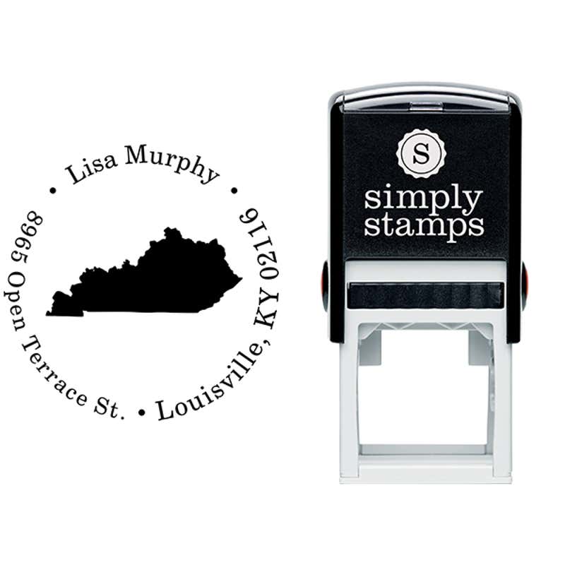 Kentucky Round Address Stamp Body and Design
