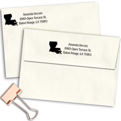 Louisiana Return Address Stamp - alternate view
