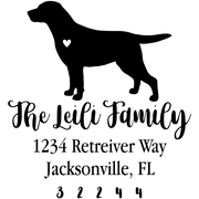 Labrador Retriever Love Address Stamp